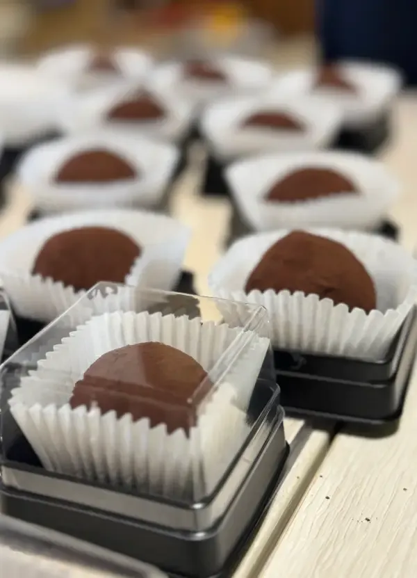 杜拜巧克力Q餅剖面特寫