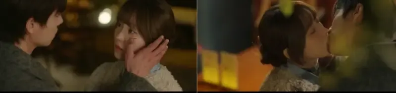 《在你燦爛的季節》EP7 鮮于燦心疼地撫摸宋嘏爛受傷的臉頰，隨後兩人在淚水中確認心意的深情吻戲畫面組合