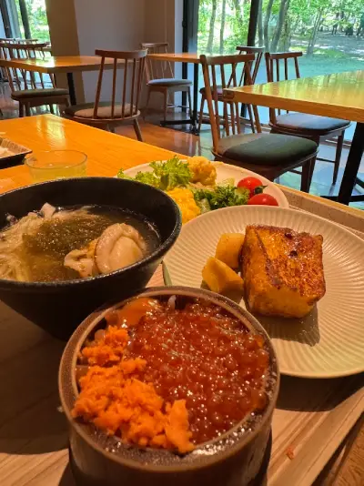 奧入瀨溪流酒店 早餐海鮮丼 鮭魚卵