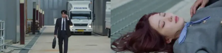 《毛骨悚然的戀愛》EP11 千如麗為救馬康旭遭卡車撞上場景畫面