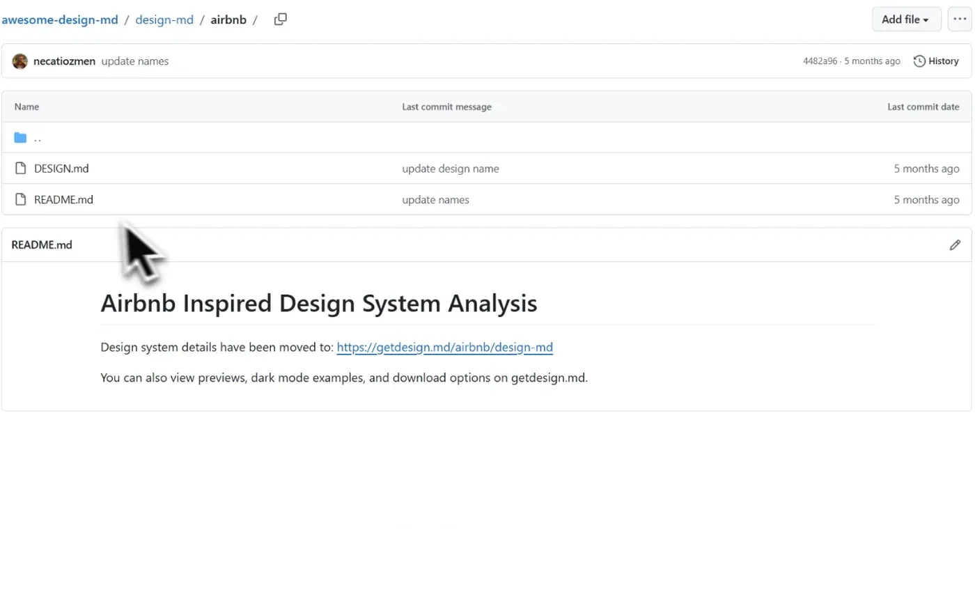 airbnb 資料夾內有 DESIGN.md 與 README.md 兩個檔案