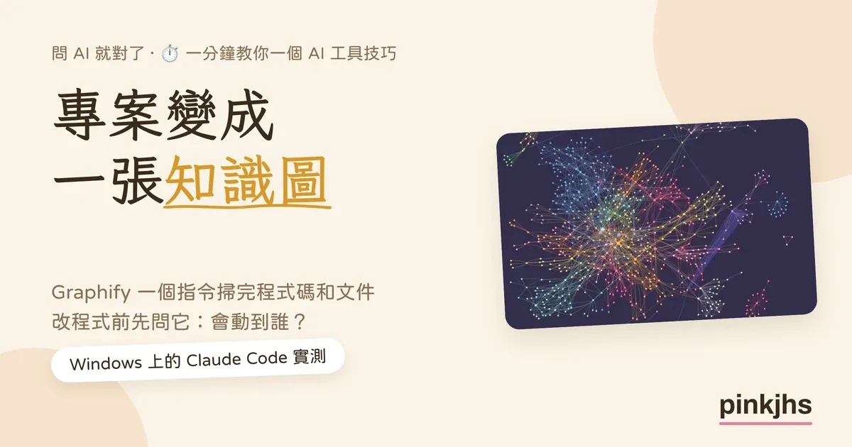Graphify 把旅遊規劃網頁專案畫成知識圖，標題寫專案變成一張知識圖