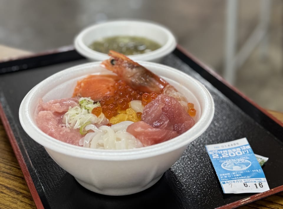 🍴 青森美食推薦｜古川市場のっけ丼：用食券拼出夢幻海鮮丼